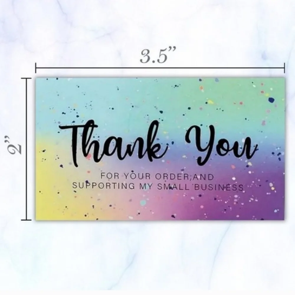550 Pc Toned Confetti Colored Thank You Insert Cards and Stickers SALE